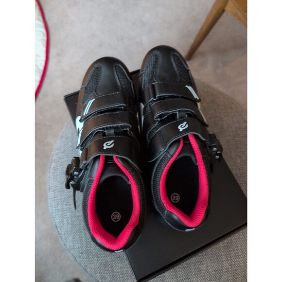 Perfect Peloton cycling shoes with look delta cleats and box EU 39 US women's 8 - Picture 5 of 7